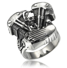 Load image into Gallery viewer, Harley Engine Design Biker Ring