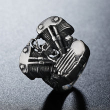 Load image into Gallery viewer, Harley Engine Design Biker Ring