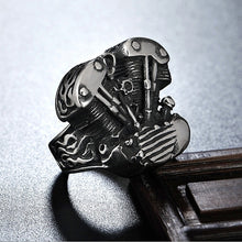 Load image into Gallery viewer, Harley Engine Design Biker Ring