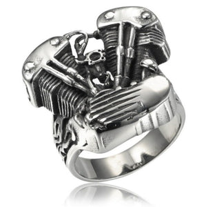 Harley Engine Design Biker Ring